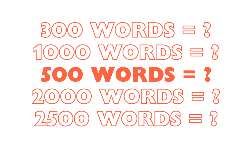 how long is 500 words?