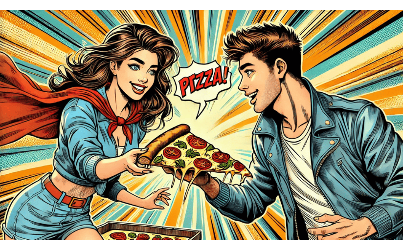 When Peggy gives pizza to Todd, the indirect object of the sentence is Todd.