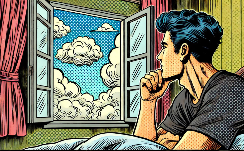 A man staring out a window suggests that the correct spelling would be close vs. clothes.