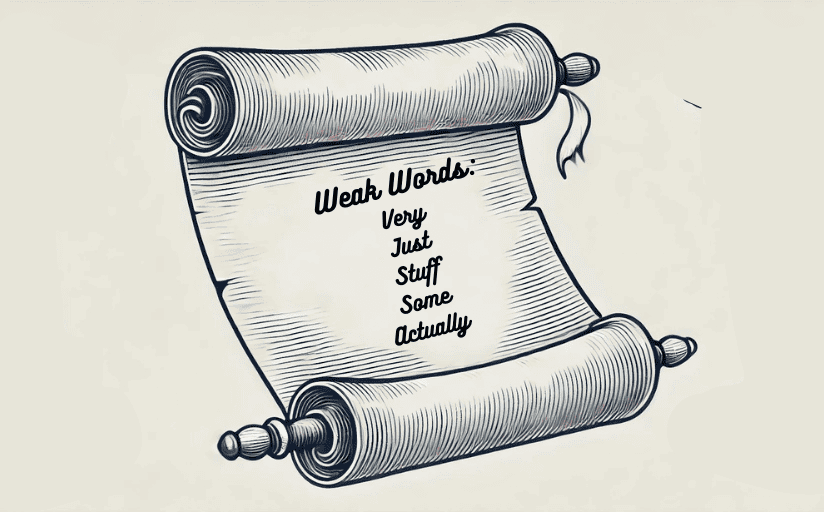 List of weak words to avoid in writing