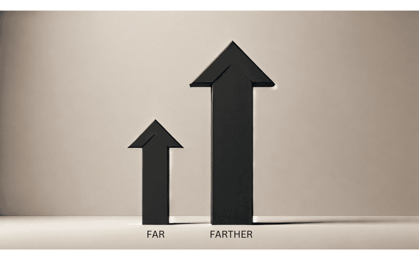 Use farther vs. further when talking about measurable distance.