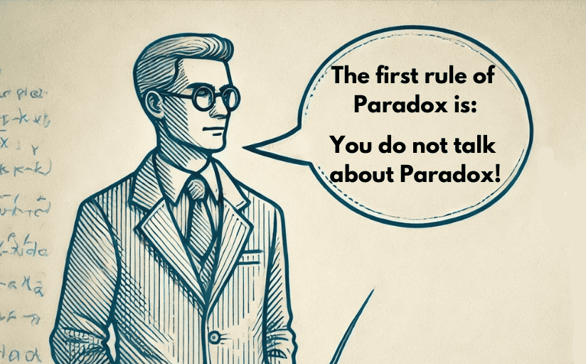 a man explains a rule of verbal paradox