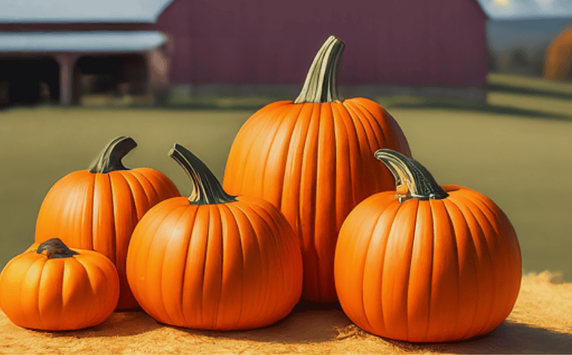 A bunch of pumpkins, described by superlative adjectives