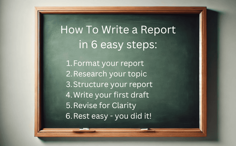 6 steps to write a report