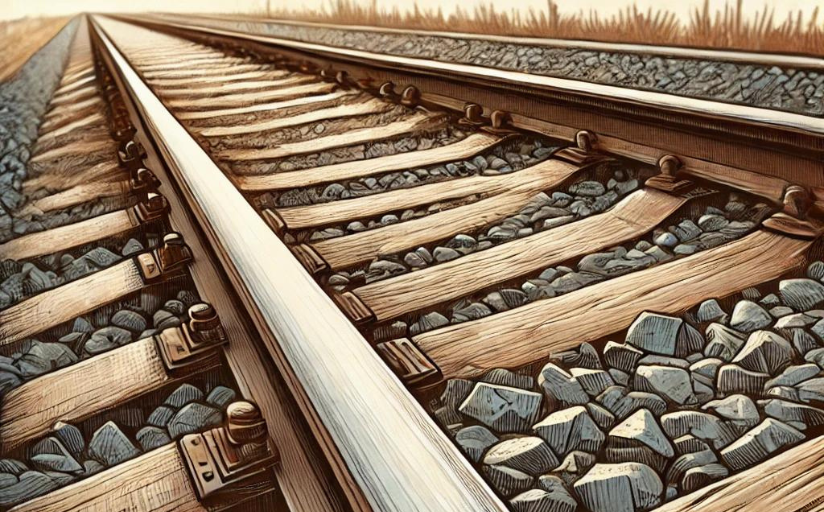 Train tracks lie parallel to each other, like correlative conjunctions