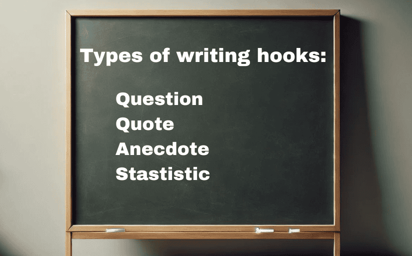 different types of writing hooks