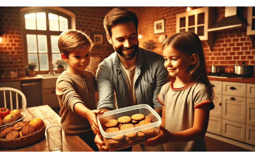 A dad teaches his kids about sentence modifiers