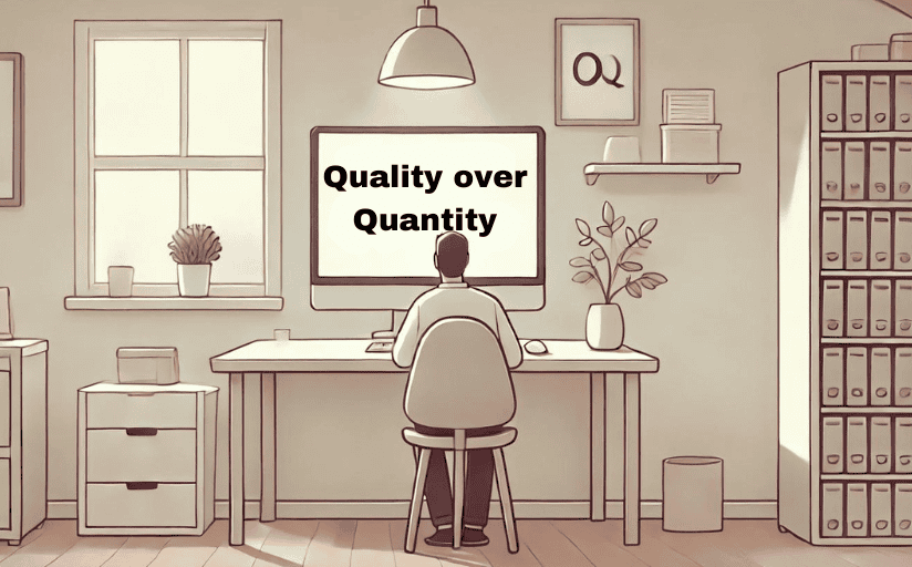 Successful freelance writer focusing on quality over quantity