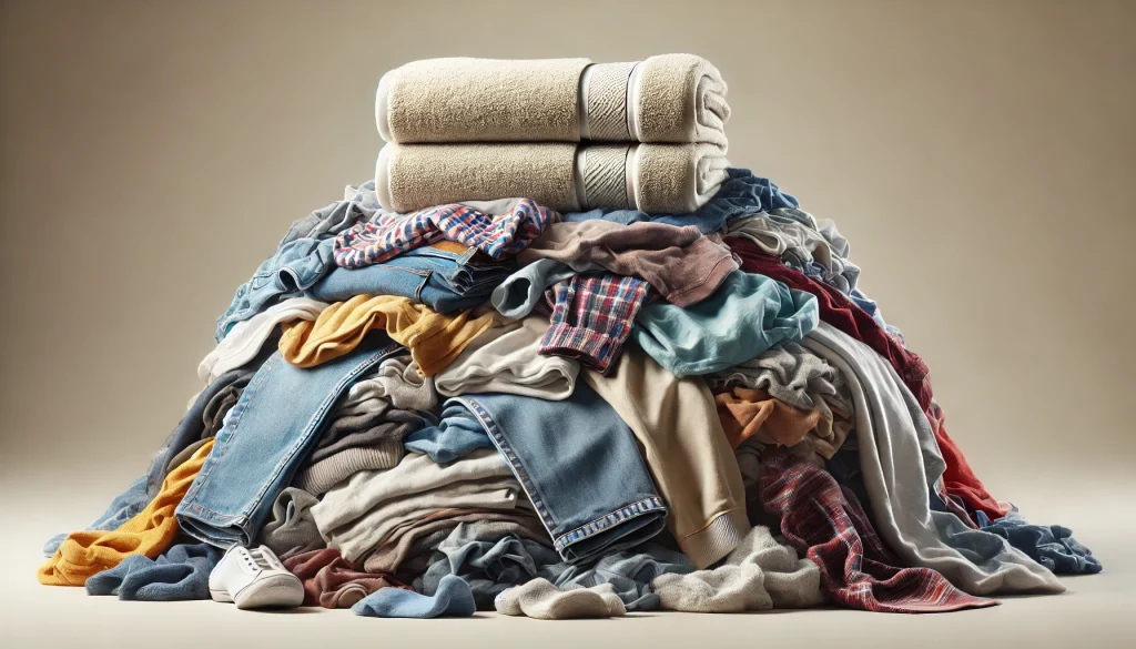 A pile of laundry on the floor is drier vs. dryer than the batch in the washer.