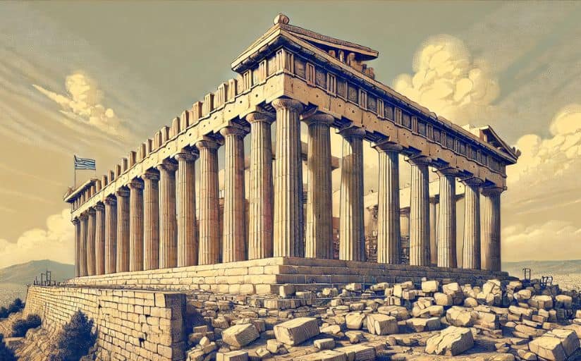 A representation of the Parthenon